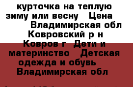 курточка на теплую зиму или весну › Цена ­ 1 000 - Владимирская обл., Ковровский р-н, Ковров г. Дети и материнство » Детская одежда и обувь   . Владимирская обл.